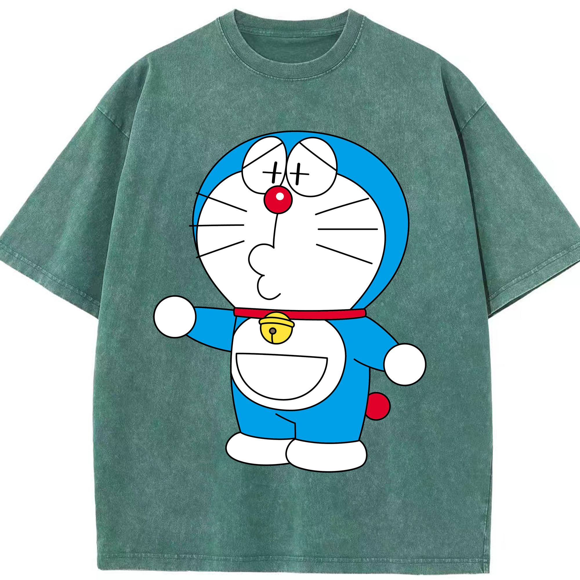 （画像用） ドラえもん Doraemon 綿100% ヴィンテージ風 半袖Tシャツ（フロントプリント）
